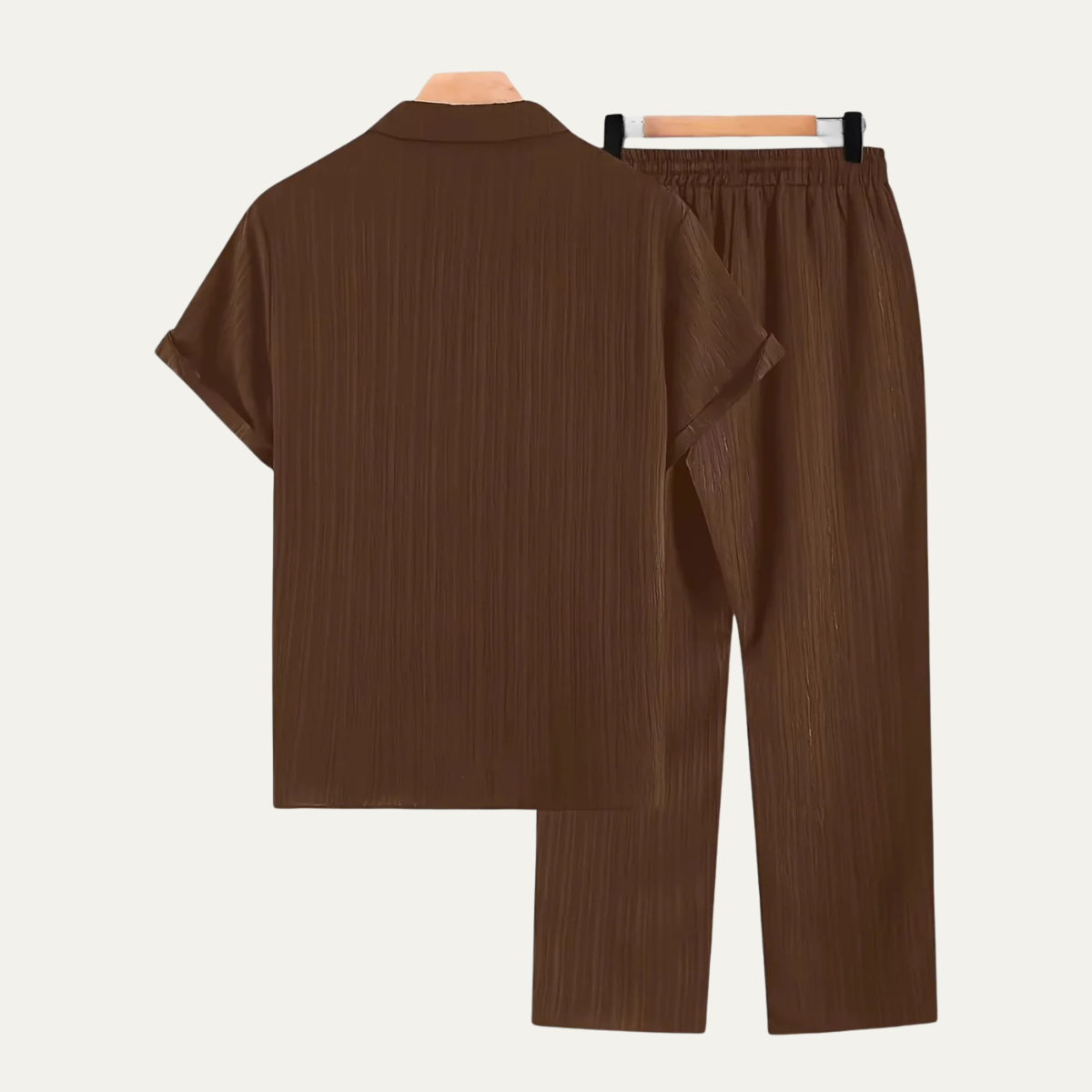 The Dervio Men’s Linen Two Piece Set – Lightweight Button-Up Shirt & Relaxed Pants