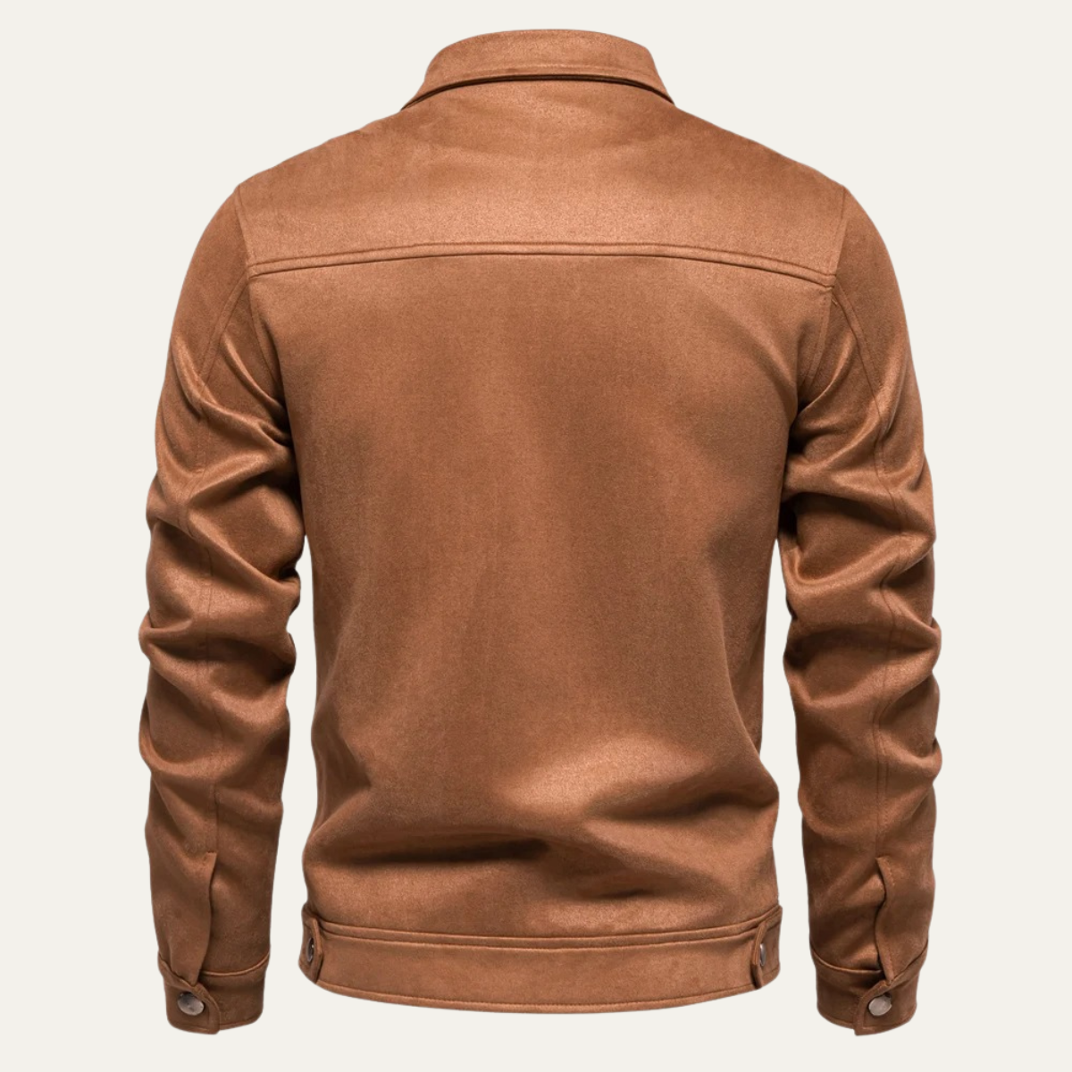 The Varese Men's Trucker Suede Leather Zip Up Jacket
