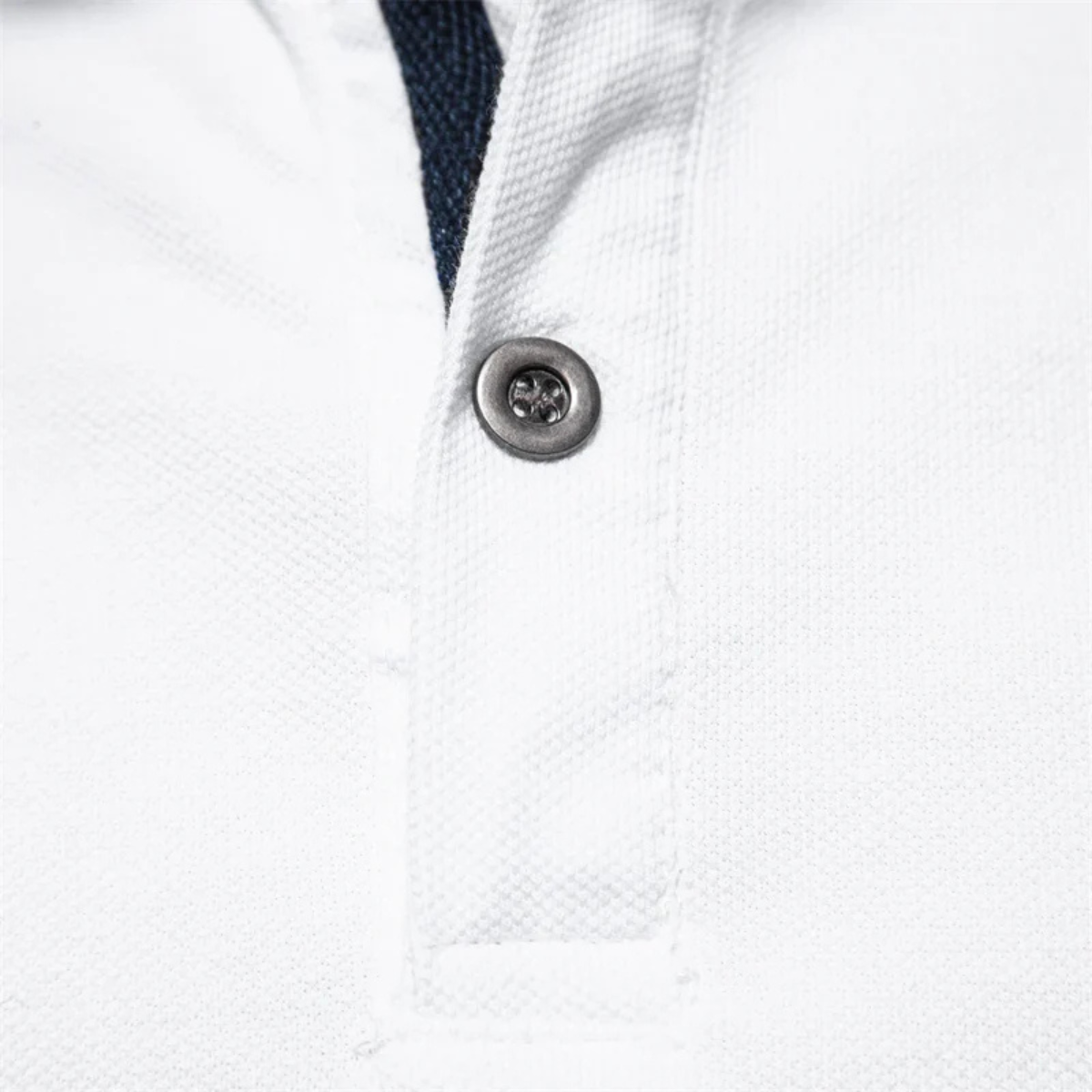 The Sheffield Men’s Cotton Polo Shirt with Graphic Detail