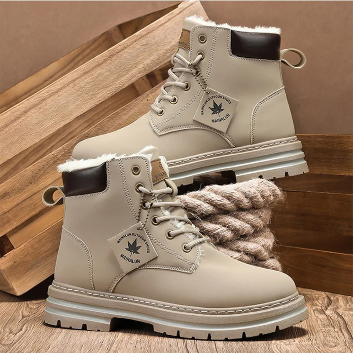 The Silverlake Men’s Cozy Fur Lined Insulated Snow Boots