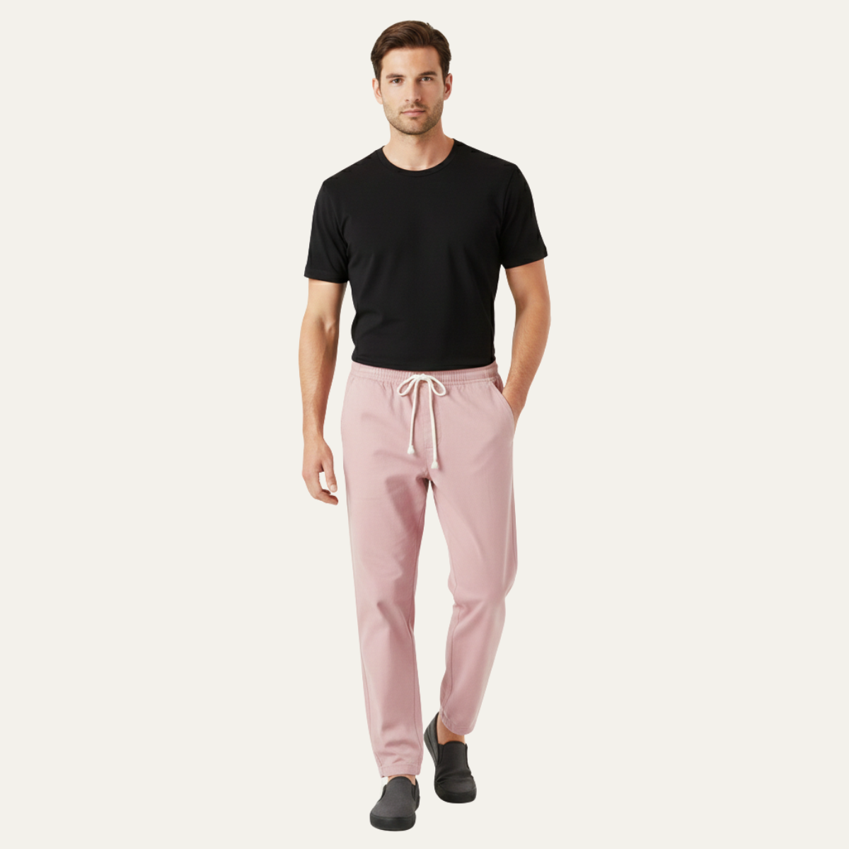The Pinebrook Park Men’s Loose Cotton Linen Drawstring Pants