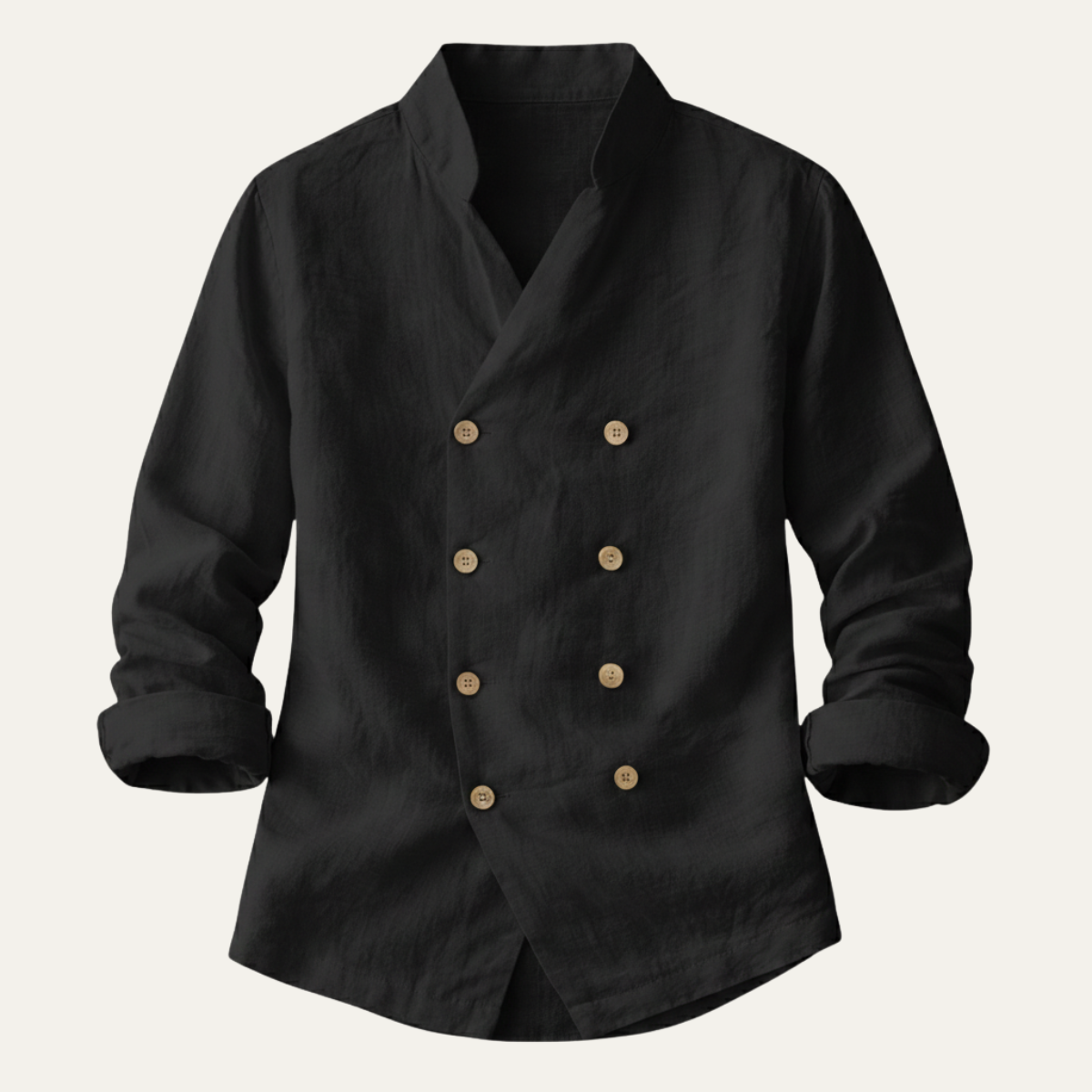 The Coventry Men’s Vintage Double Breasted Cotton Linen Shirt