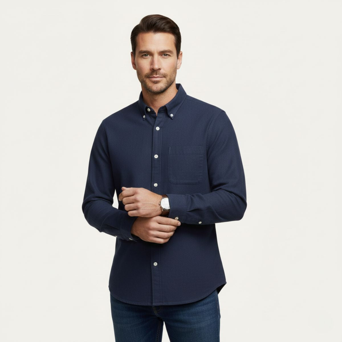 The Boston Casual Denim Shirt for Men