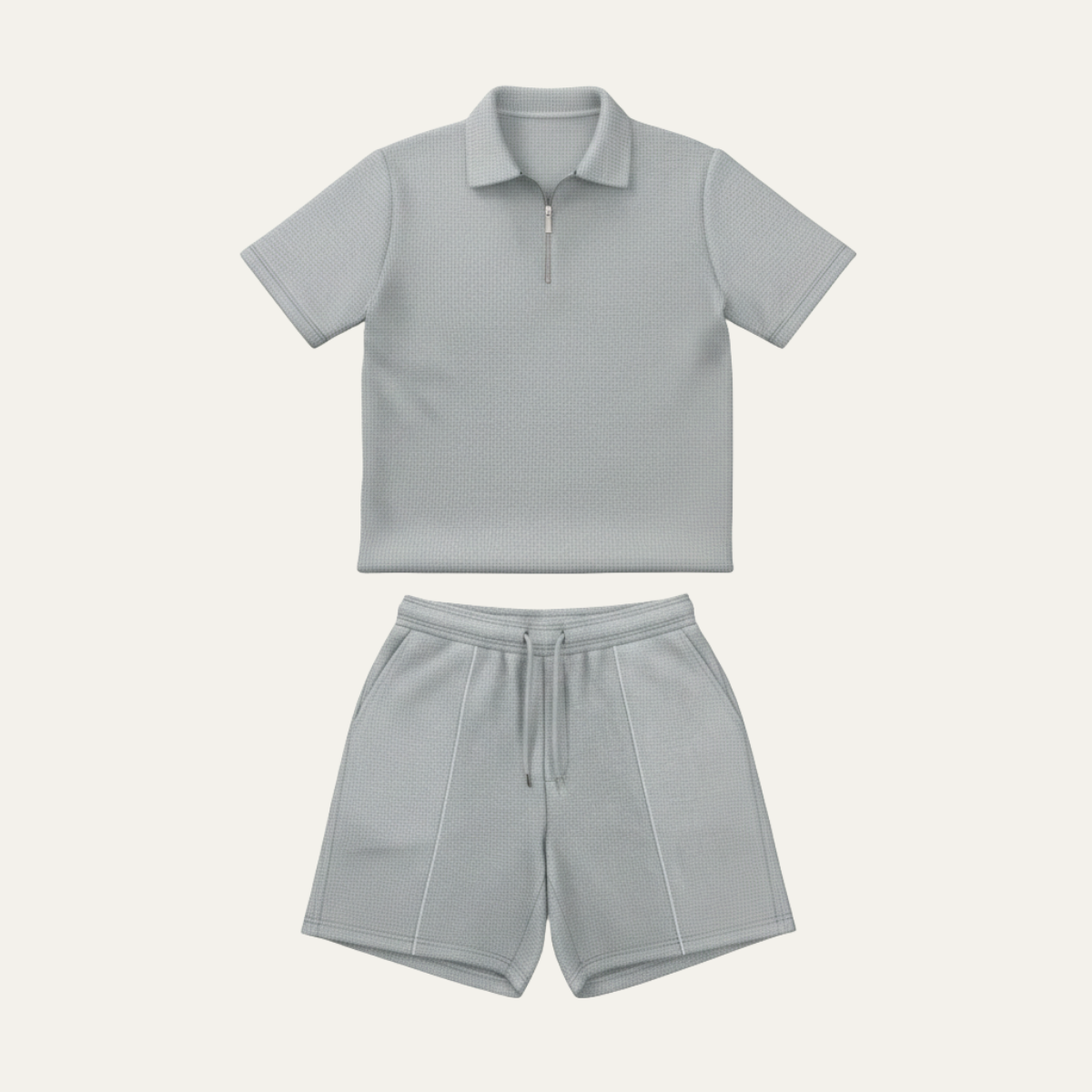 The Oakfield Park Men’s Solid Color Casual Summer Set – Shirt & Shorts Set