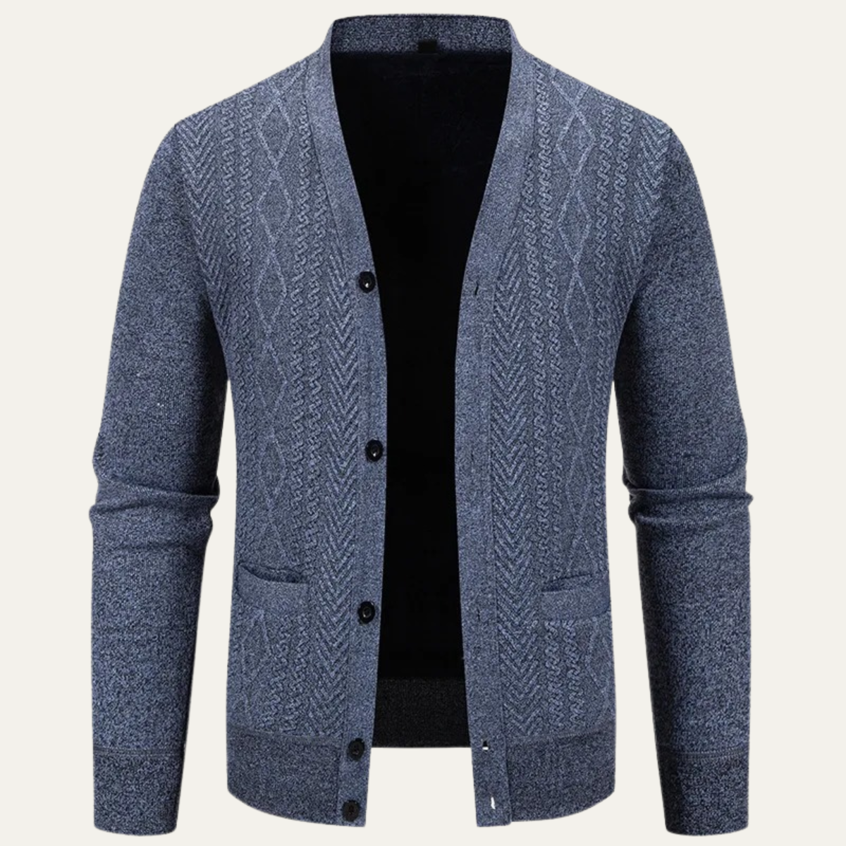 The Caprera Men’s V Neck Button Up Casual Knitted Cardigan