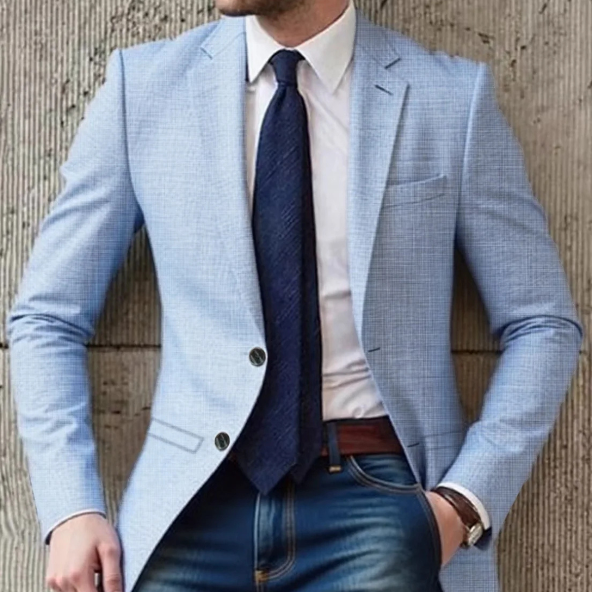 The Brenton Men's Smart Casual Slim Fit Cotton Blazer