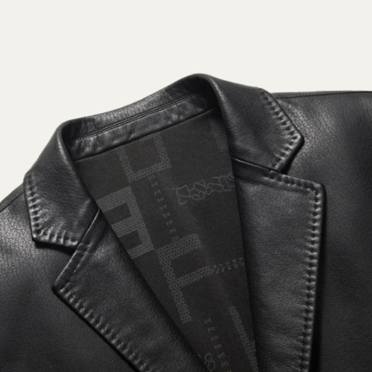 The Brookridge Men’s Slim Fit Leather Blazer Jacket