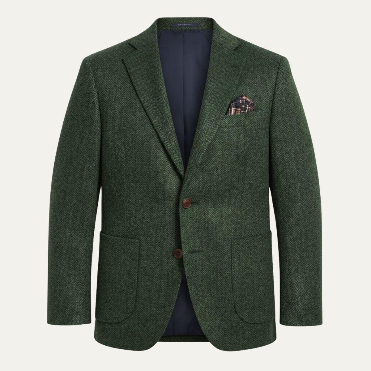 The Gravedona Men’s Office Herringbone Single Breasted Wool - Wedding Guest Tweed Blazer Jacket