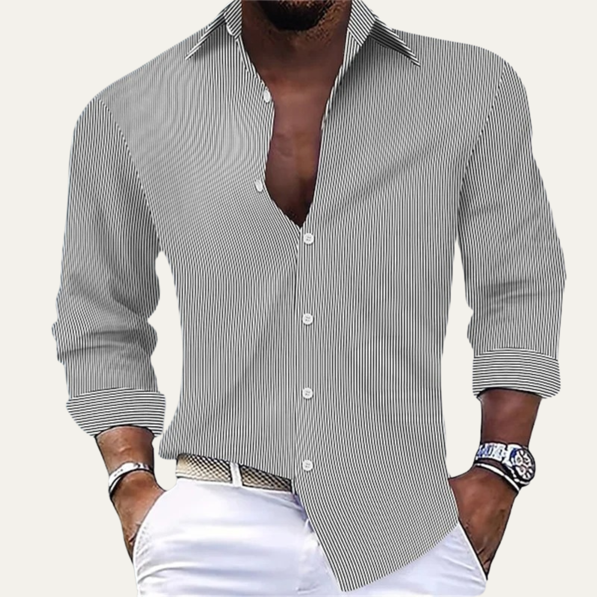 The Jackson Men’s Smart Casual Striped Shirt