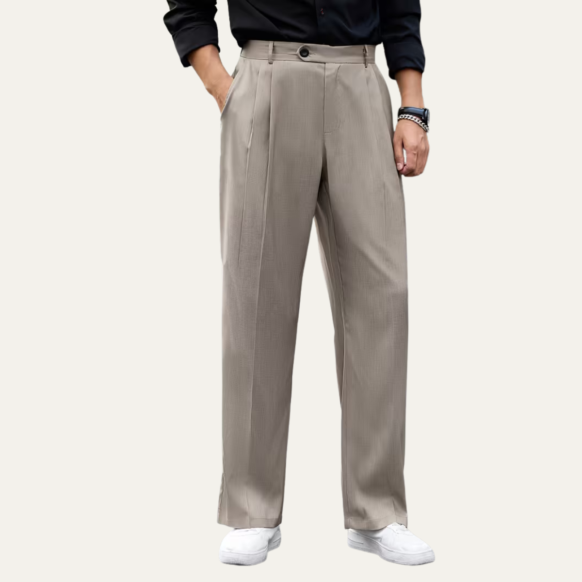 The Cottesloe Men’s Gurkha Wide Leg Pleated Smart Casual Dress Pants