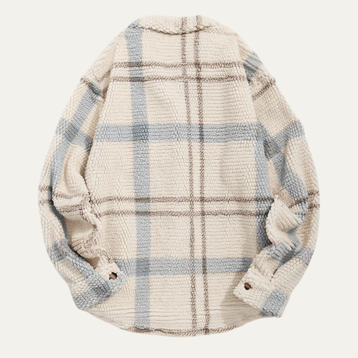 The Millstone Men’s Plaid Fleece Checked Hooded Coat