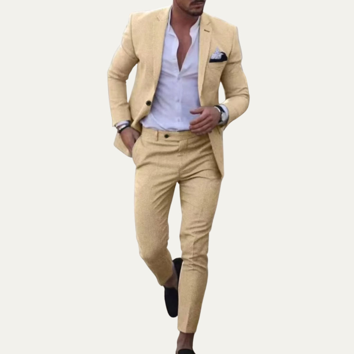 The Kingsford Men’s Luxury Linen Blazer & Pants Set