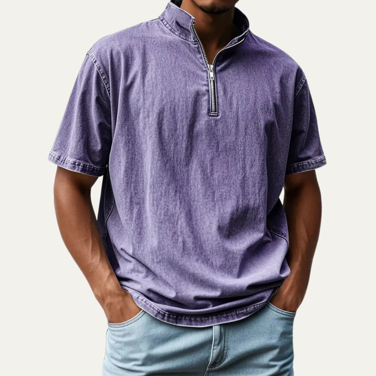 The Wentworth Men’s Trendy Zip Up Collar Shirt