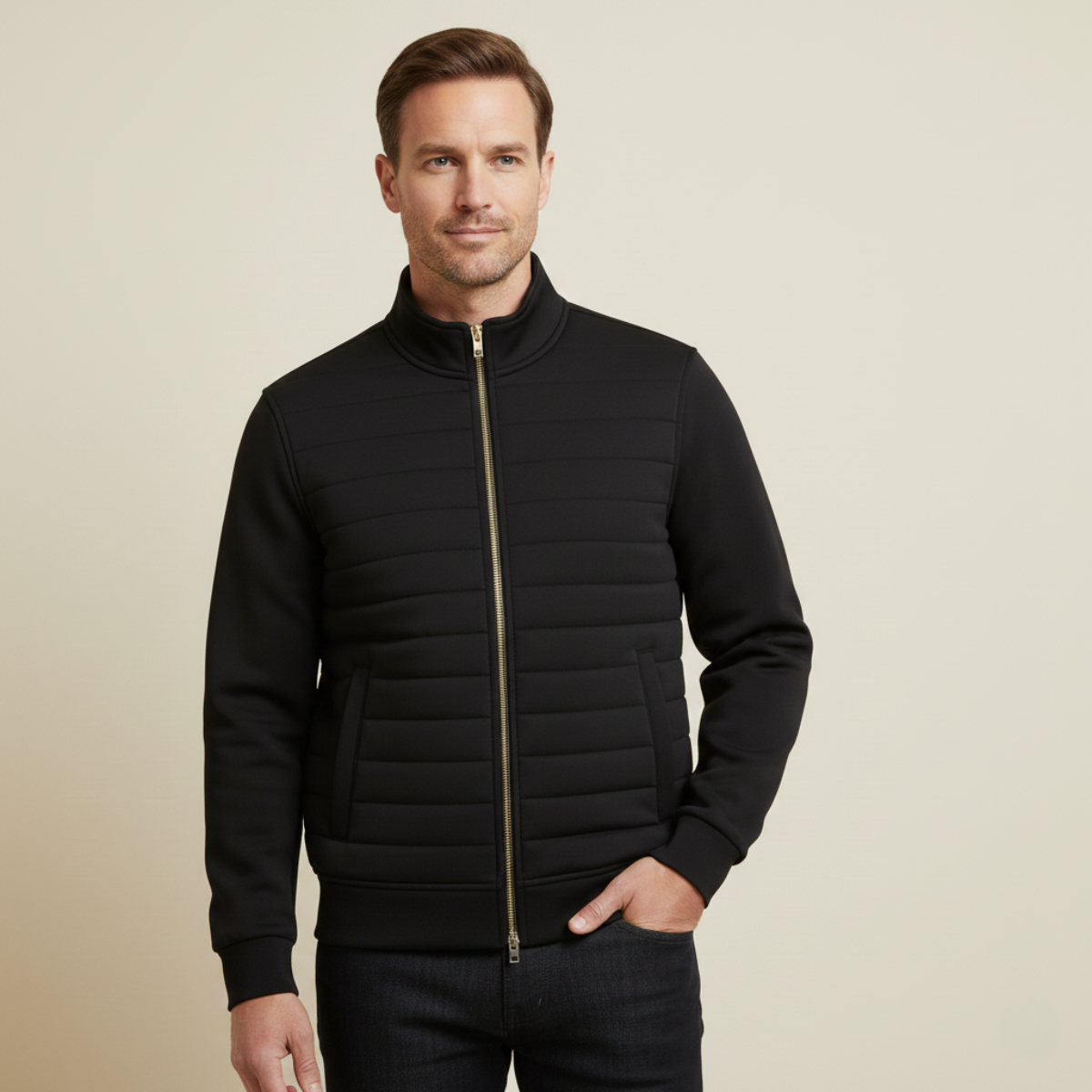 The Copenhagen Elegant Quilted Puffer Coat – Men’s Lightweight Jacket