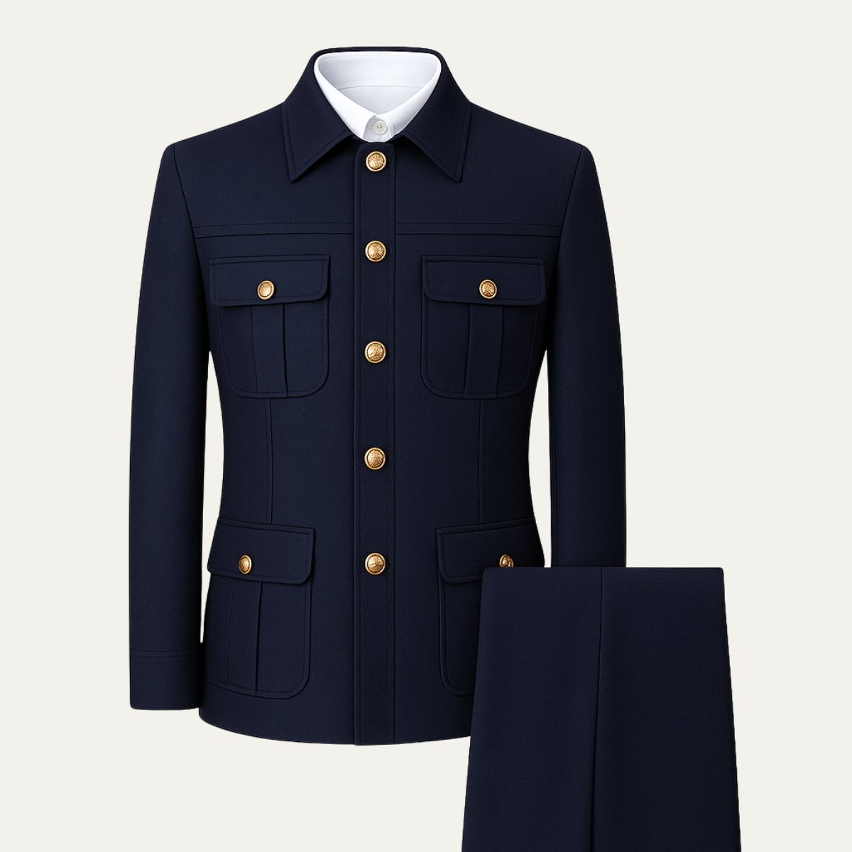 The Sirmione Men’s Classic Fit Multi Pocket 2 Piece Business Suit Set