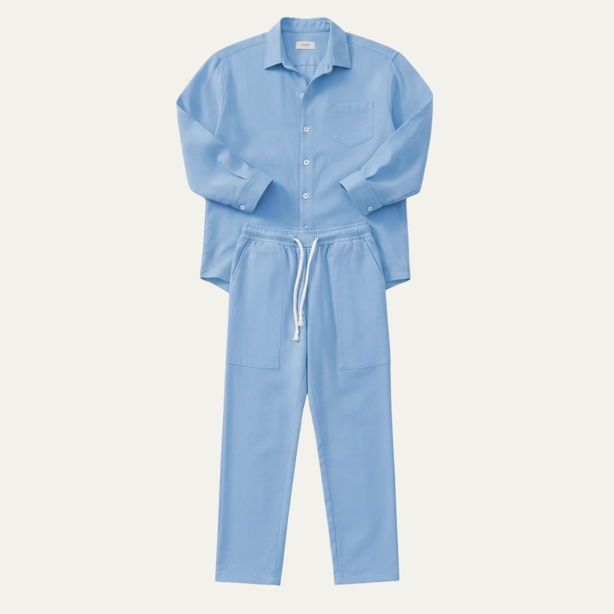 The Brookfield Men’s Casual Breathable Summer Set – Shirt & Pants Set