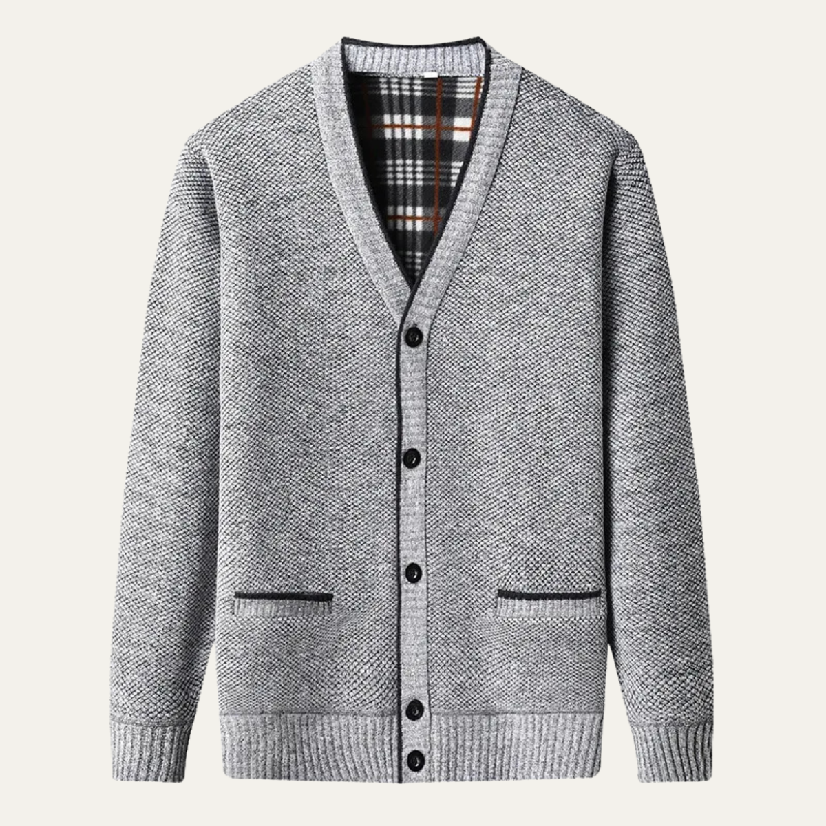 The Potenza Men's Warm Casual Knitted V Neck Cardigan