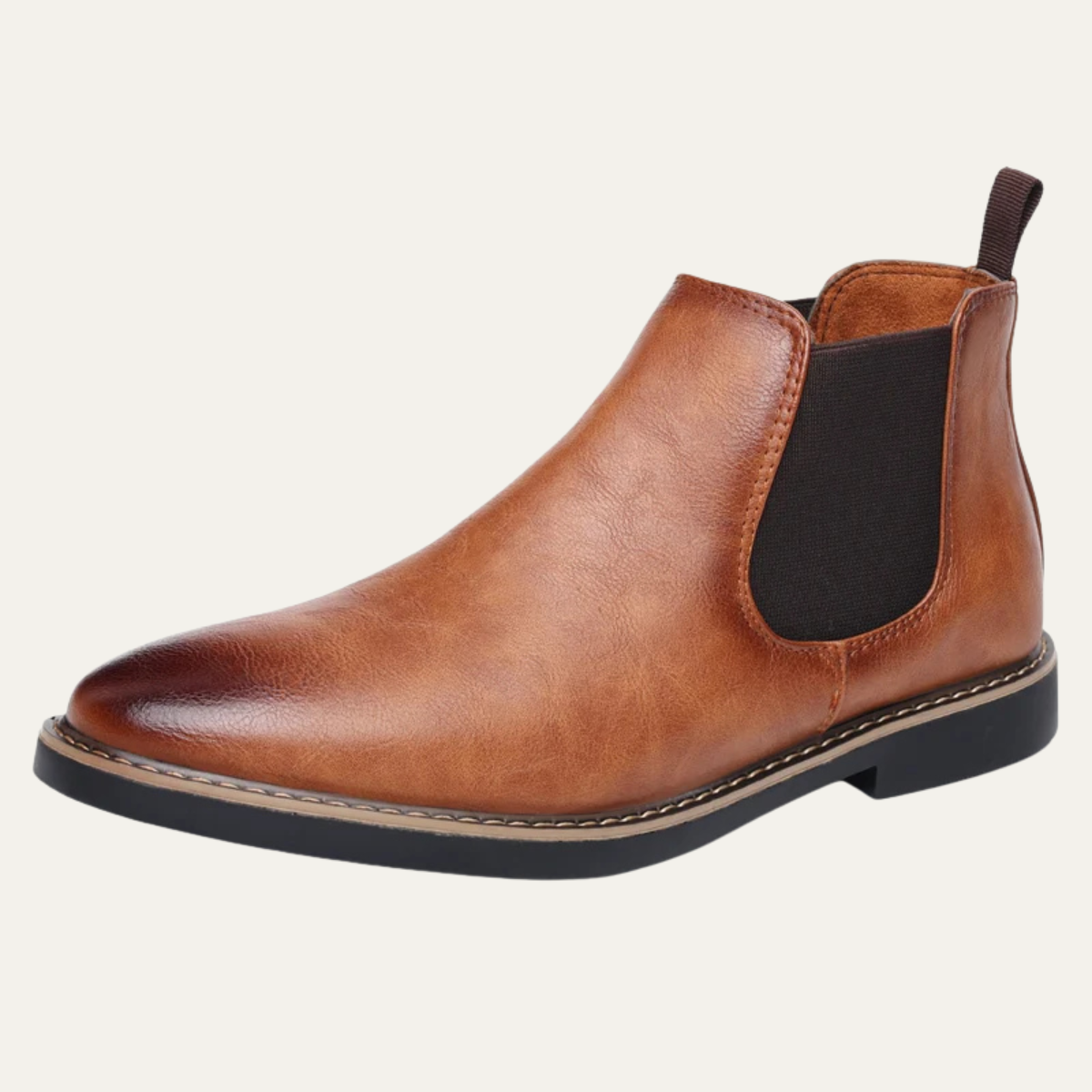 The Bergamo Men’s Slip On Vintage Leather Chelsea Boot
