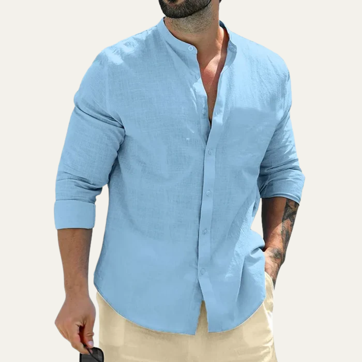 The Radcliffe Men’s Lightweight Linen Button Up Shirt