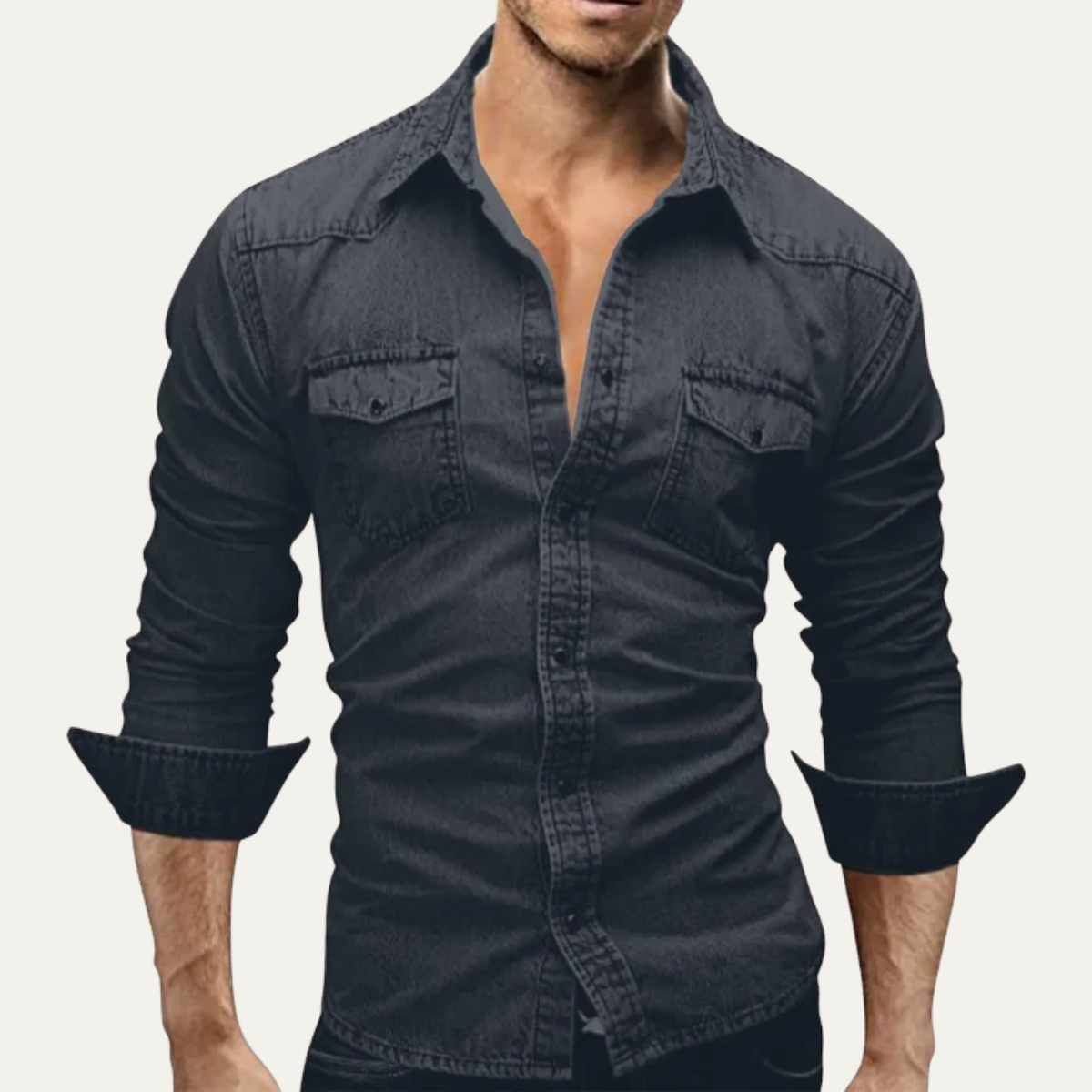 The Waterford Men’s Denim Button Down Shirt