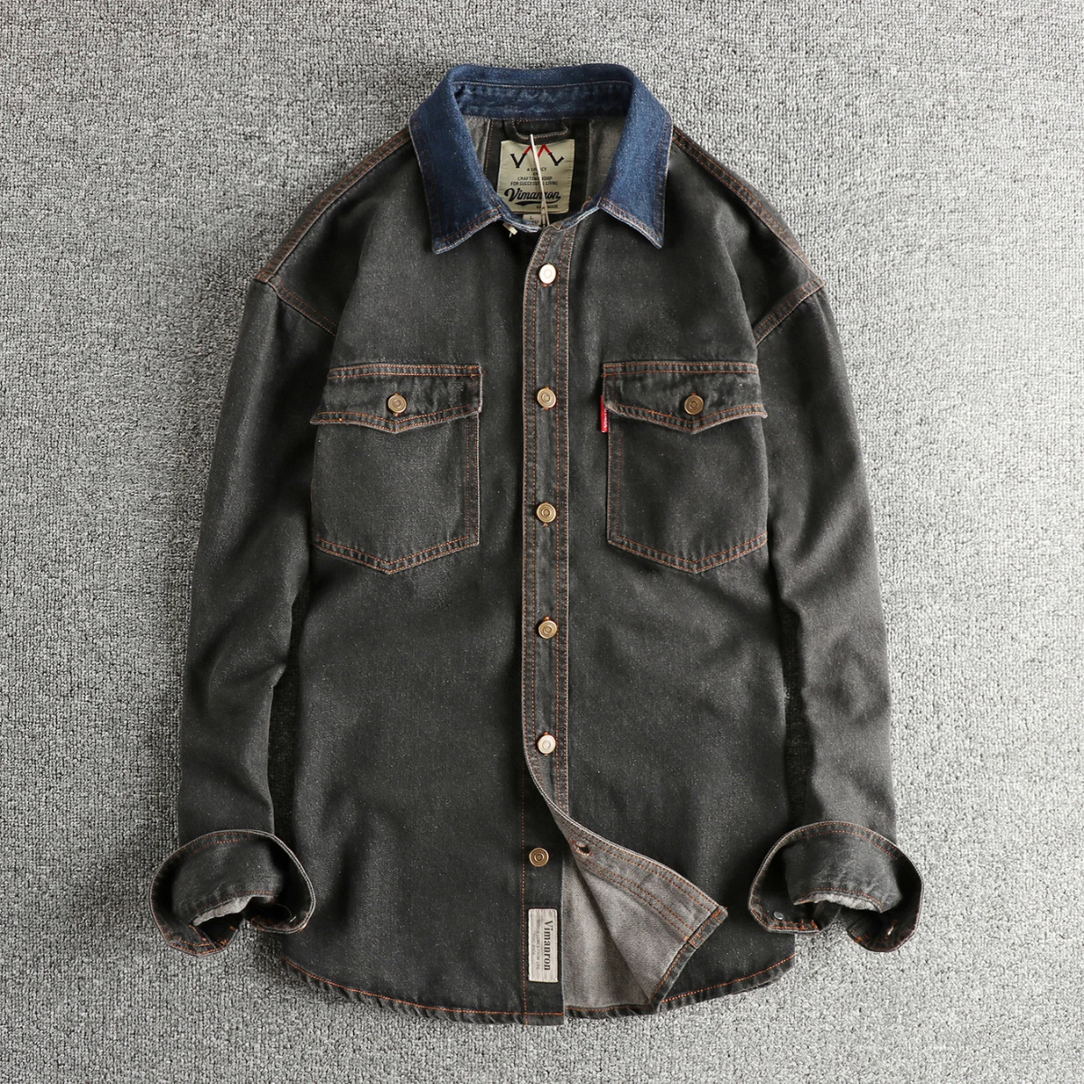 The Brescia Men’s Washed Retro Denim Shirt Jacket
