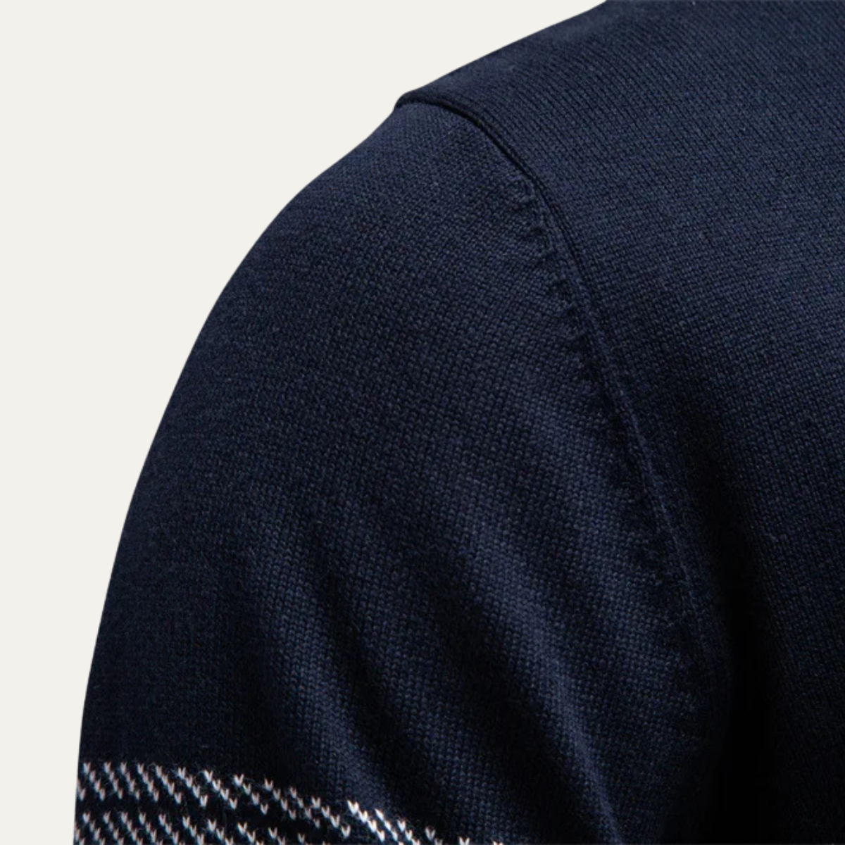 The Brookshire Men’s Casual Half Zip Knit Sweater with Stand Collar