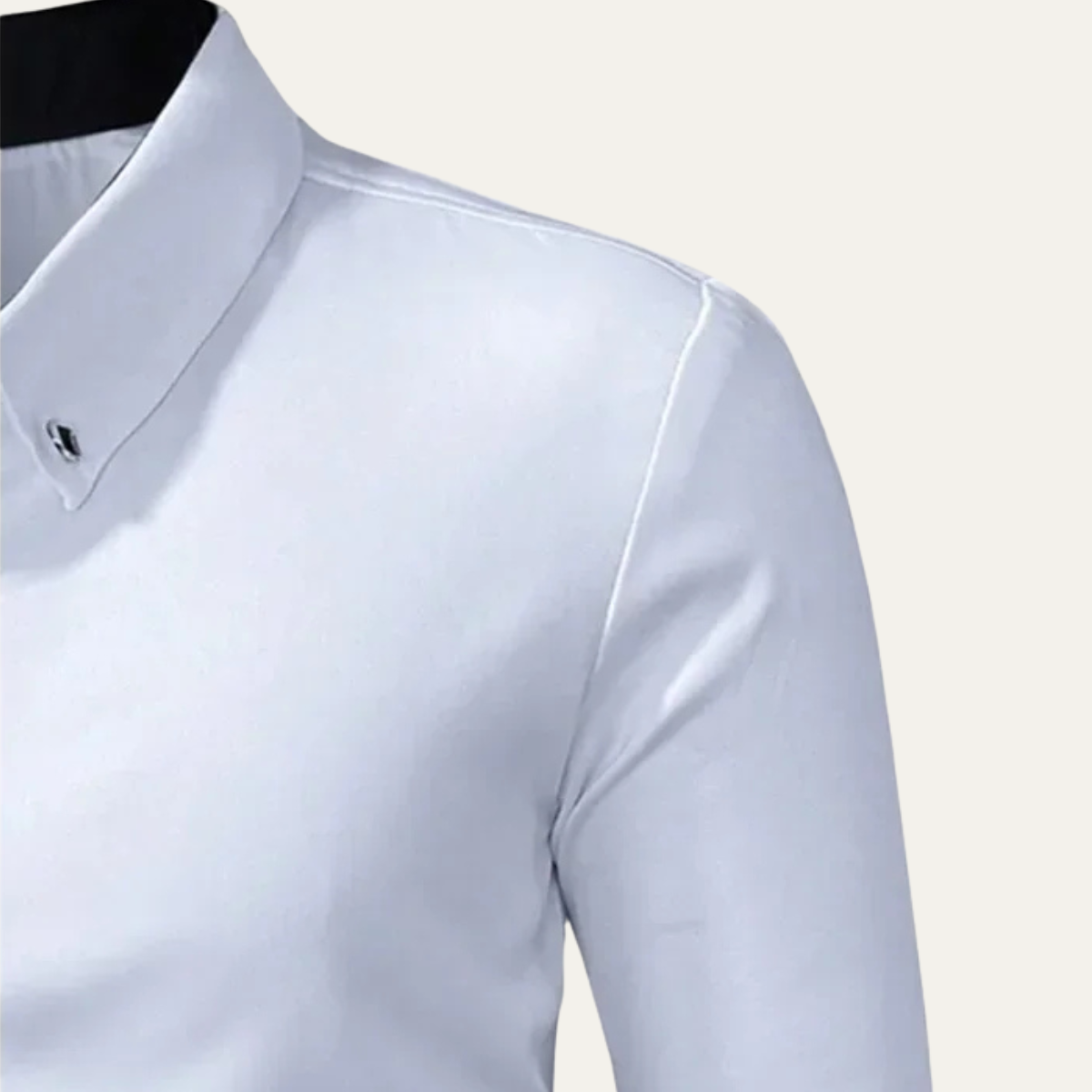 The Deauville Men’s Slim Fit White Dress Shirt – Long Sleeve Button-Up Smart Casual