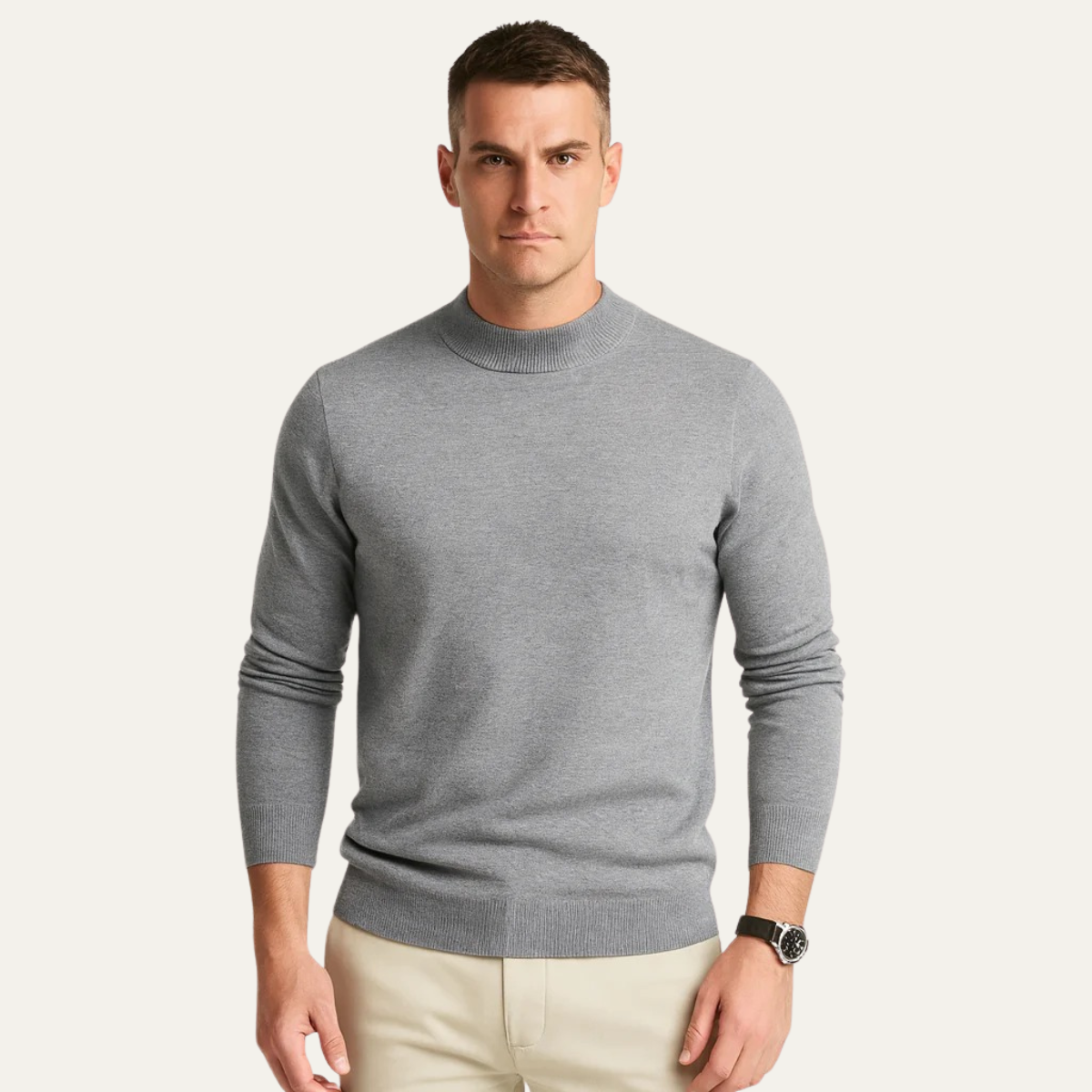 The Cattolica Men’s Classic Plain Knit Crew Neck Sweater