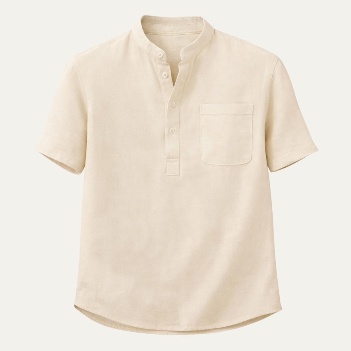 The Brookland Park Men’s Lightweight Cotton Linen Henley T Shirt
