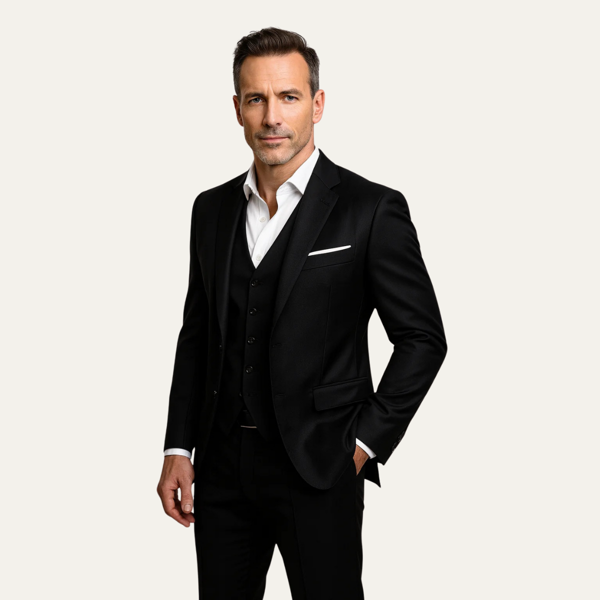 The Teramo Men’s 3 Piece Suit Set – Blazer, Waistcoat & Trousers