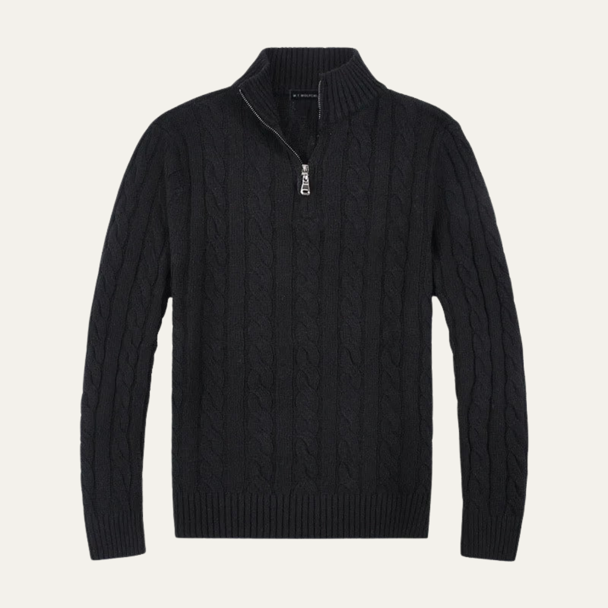 The Genève Old Money Half Zip Sweater for Men - 100% Merino Wool