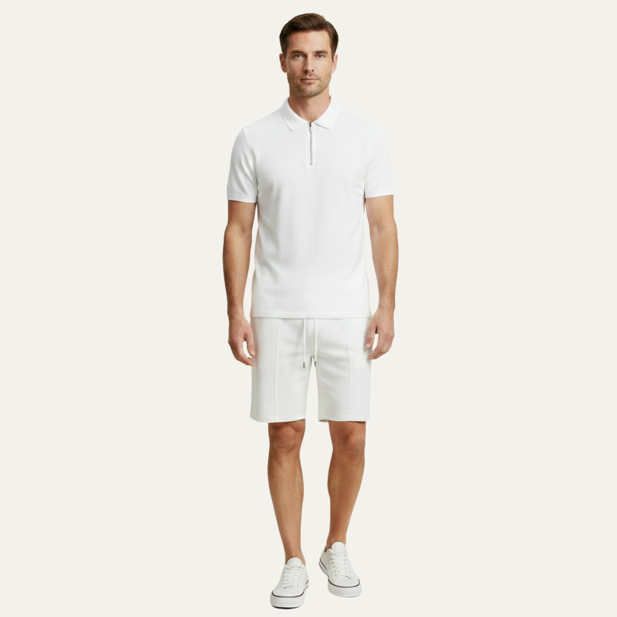 The Oakfield Park Men’s Solid Color Casual Summer Set – Shirt & Shorts Set