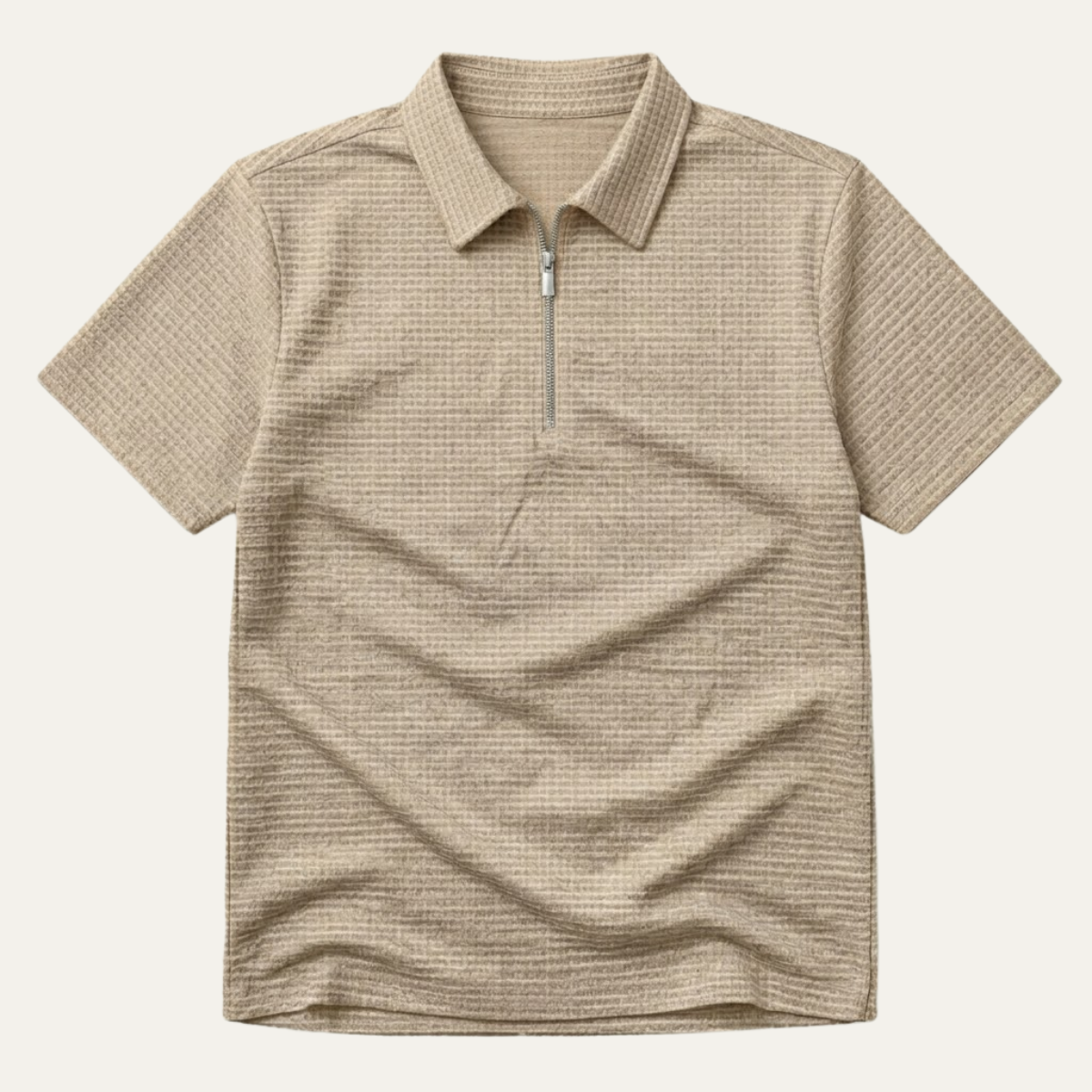 The Ravenswood Men’s Waffle Knit Half Zip Polo Shirt