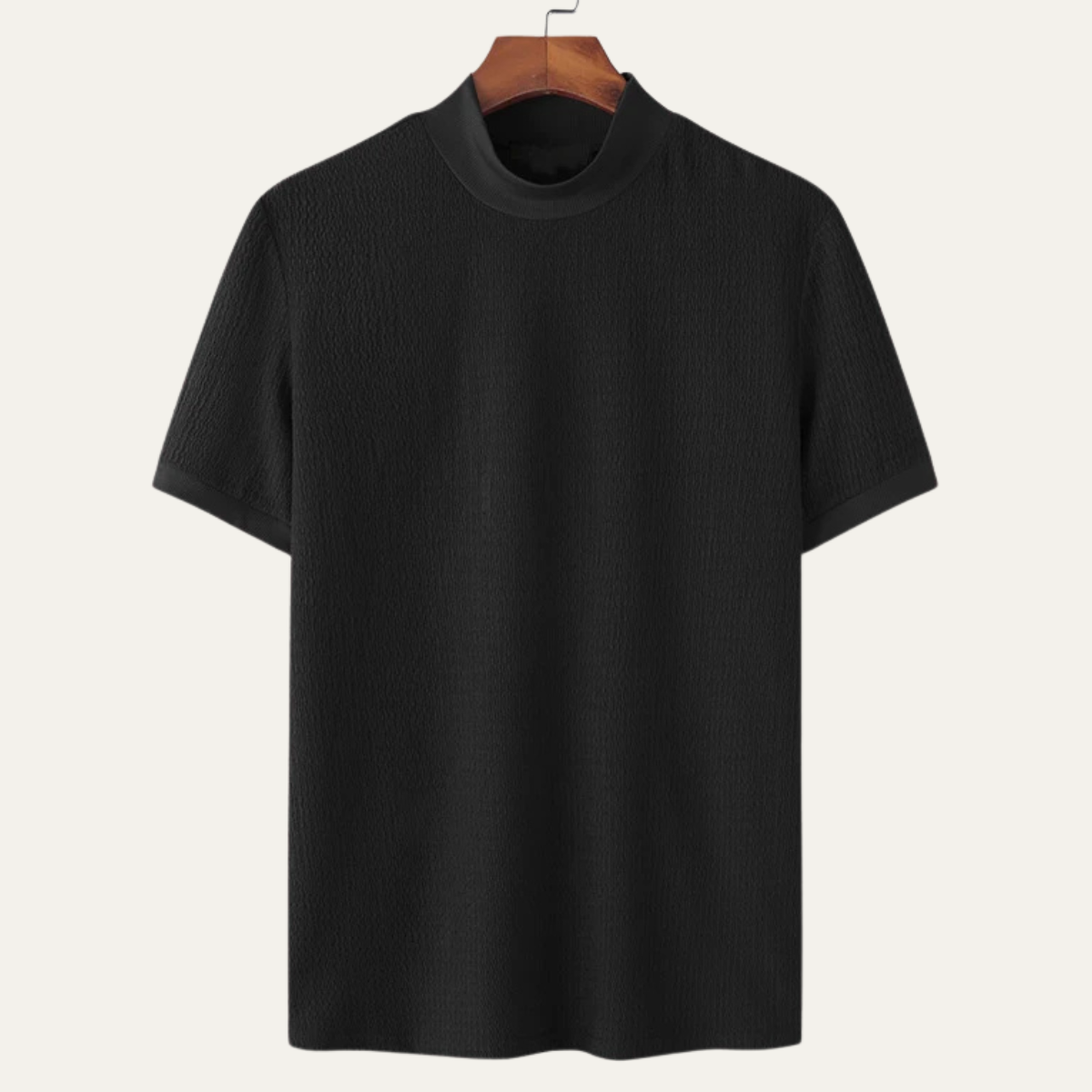 The Messina Men’s Slim Fit Textured High Neck Casual T Shirt