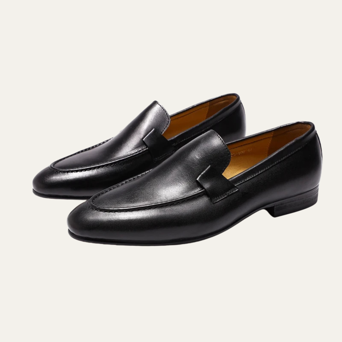 The Redstone Ridge Men's Handmade Business Faux Leather Dress Loafers