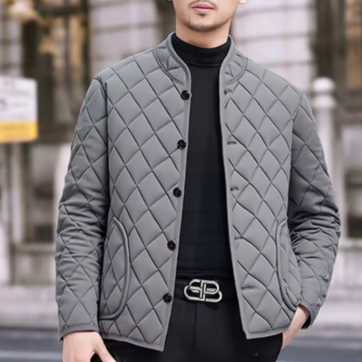 The Springdale Men’s Thick Padded Quilted Winter Jacket with Warm Fleece Lining