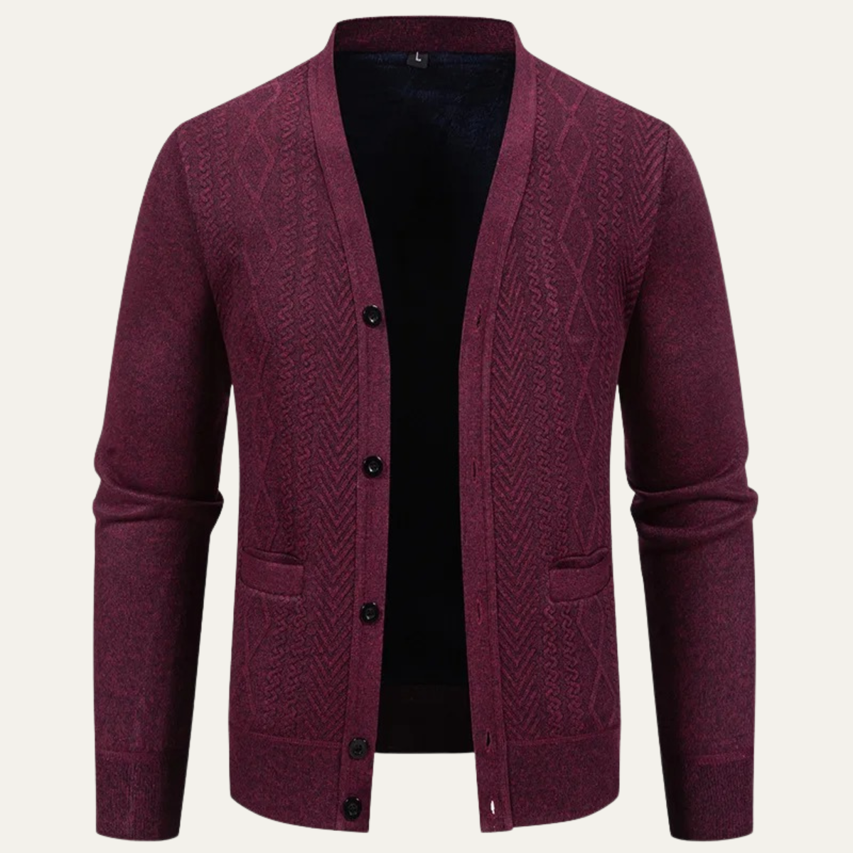The Caprera Men’s V Neck Button Up Casual Knitted Cardigan