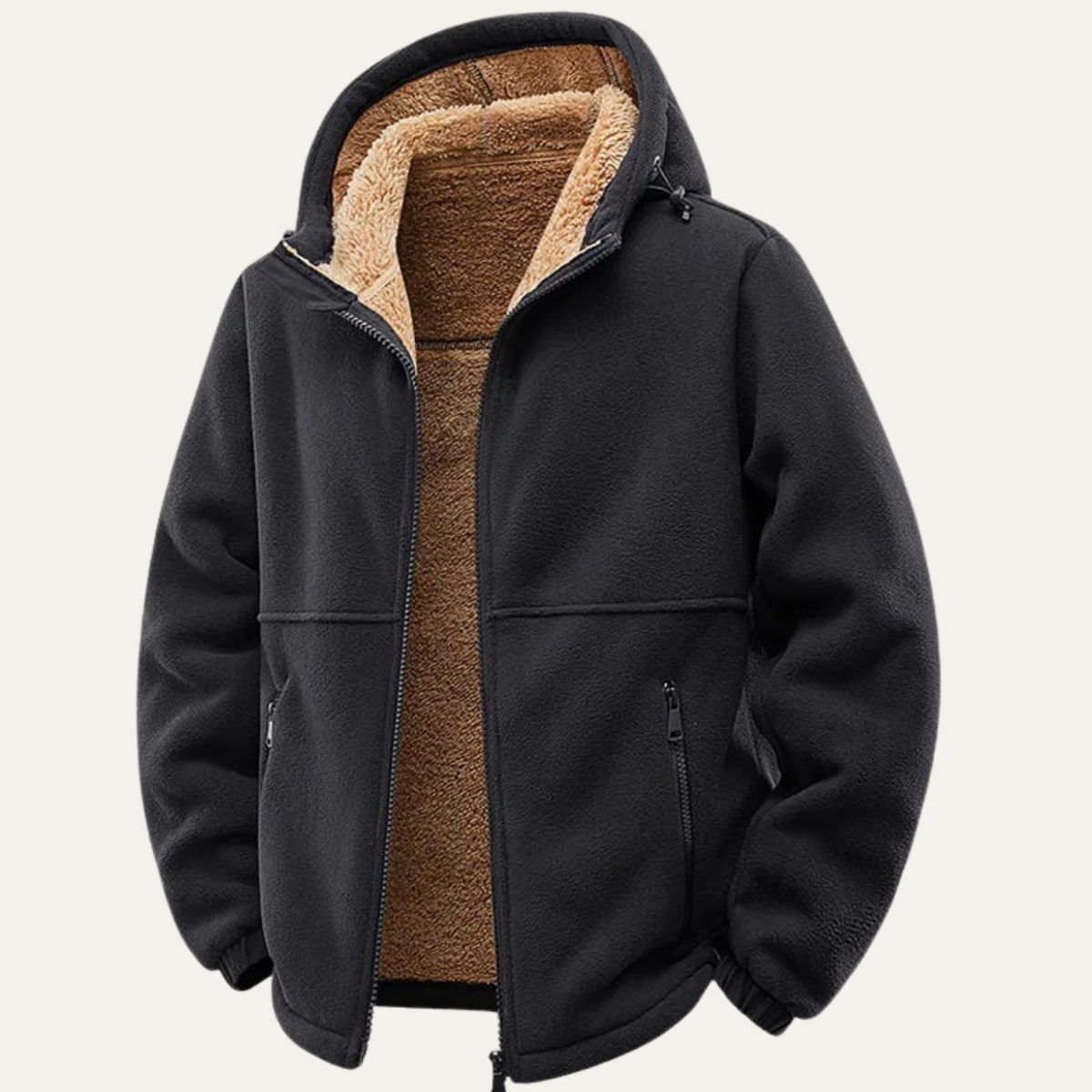 The Posillipo Men's Thick Winter Soft Shell Fleece Lined Hooded Jacket