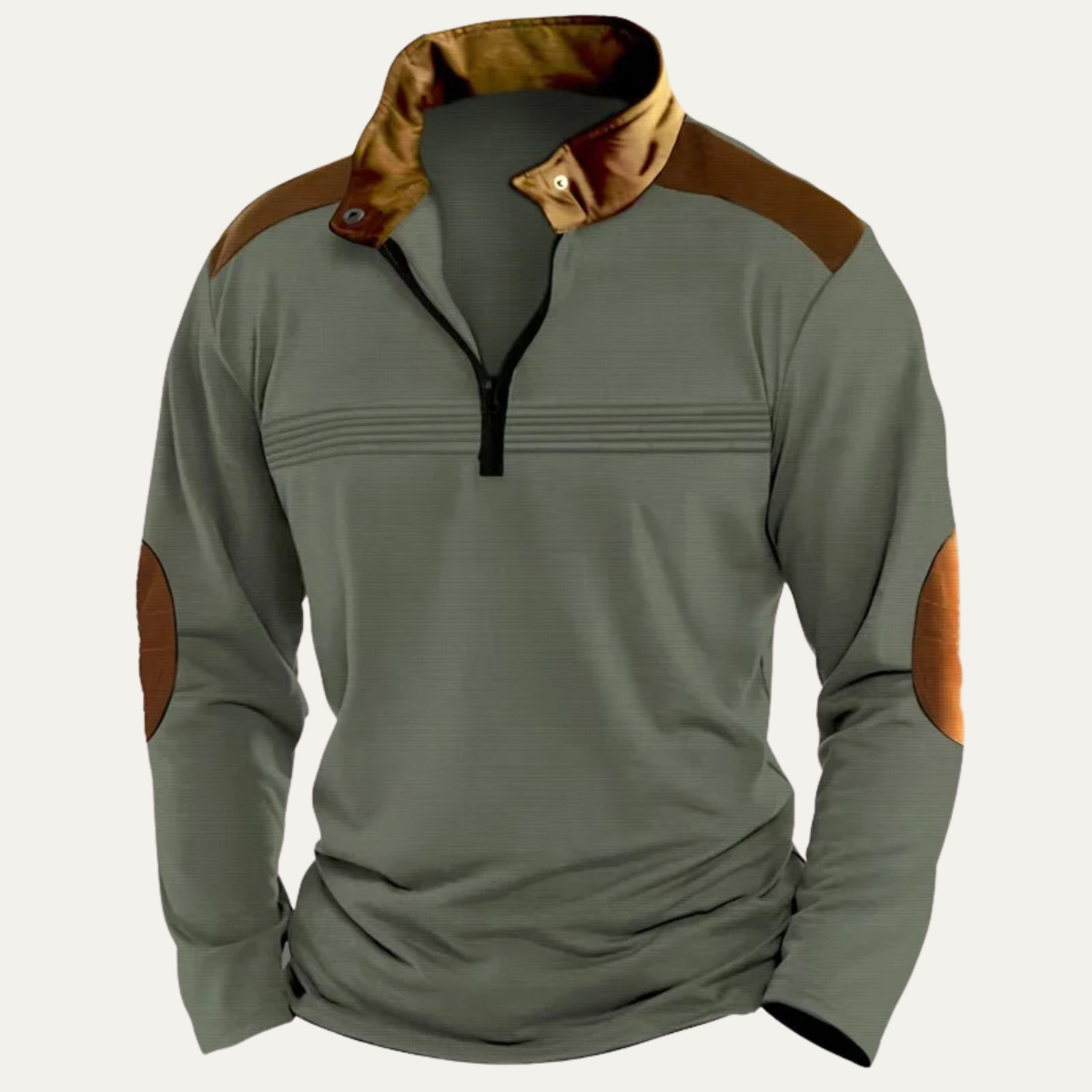 The Toulouse Men’s Retro Half Zip Contrast Collar Sweater