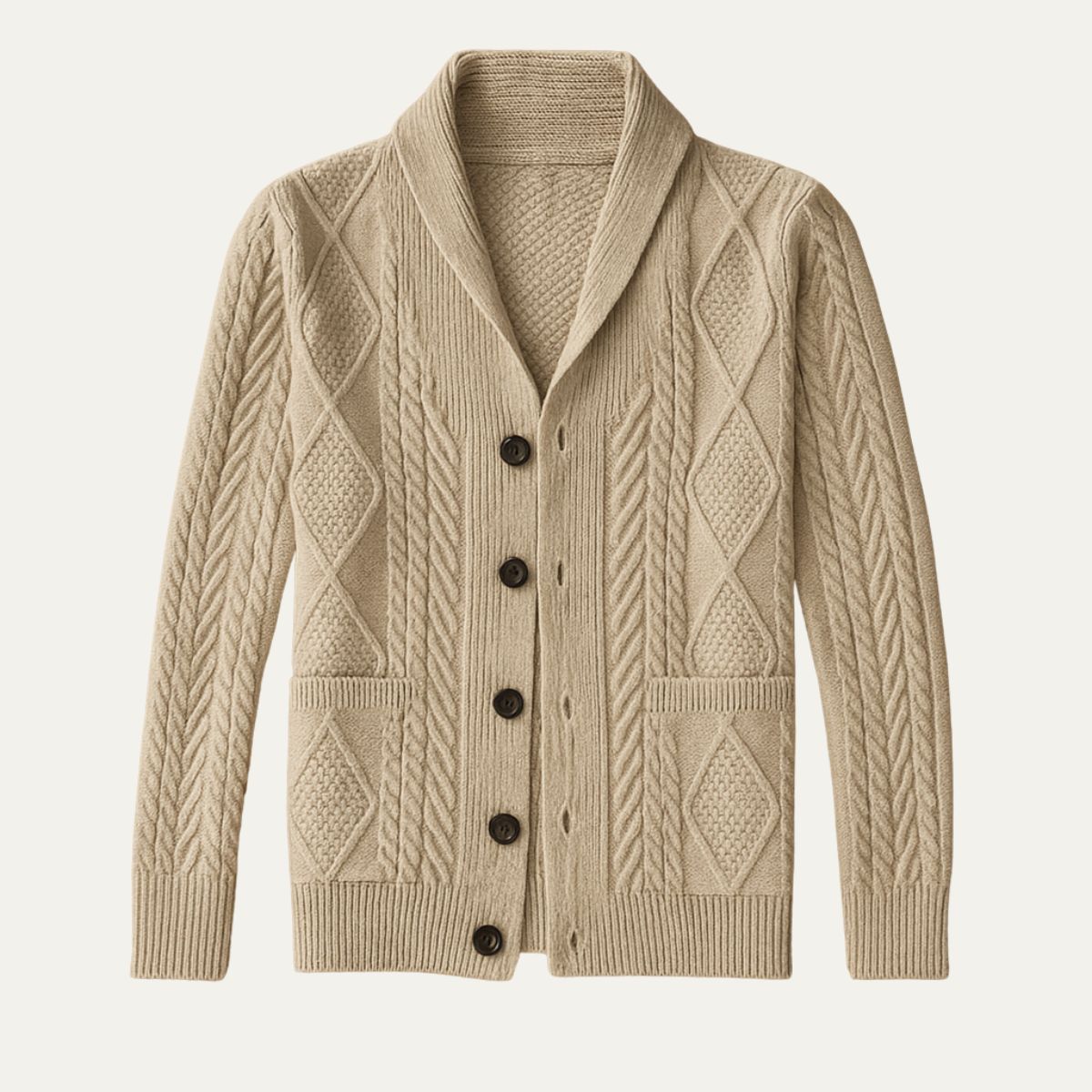 The Lanchester 100% Cashmere Cardigan for Men