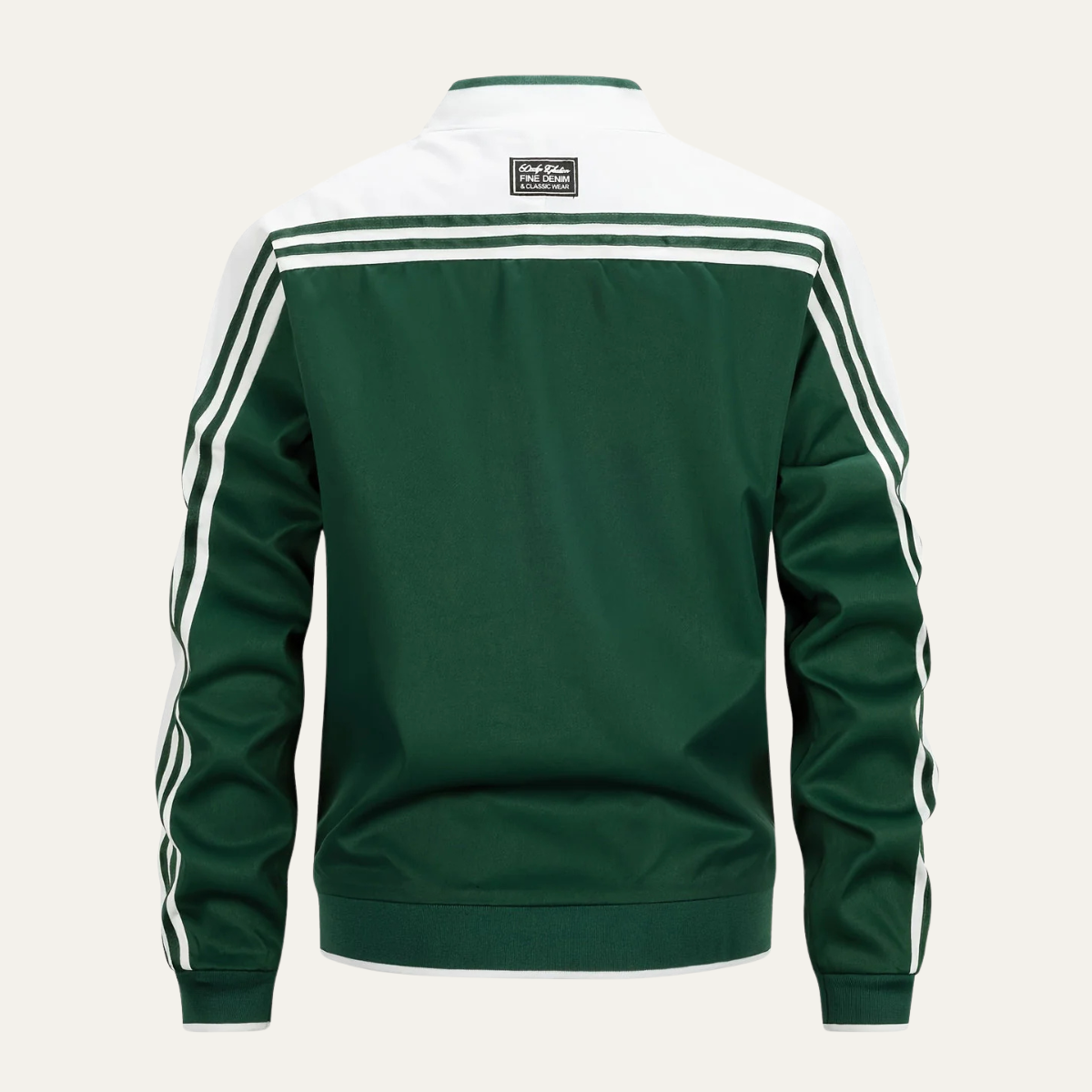 The Oakridge Men’s Breathable Zip Up Lightweight Track Jacket with Striped Sleeves