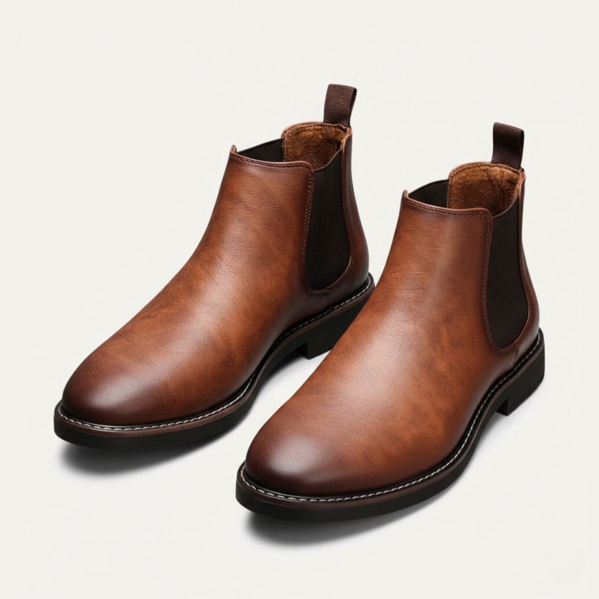 The Highlands Men's Durable Leather Chelsea Boots