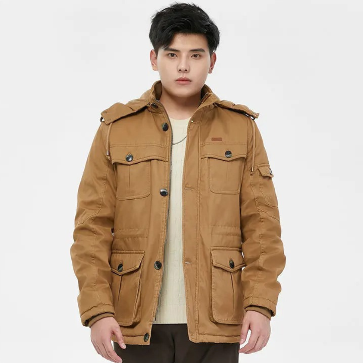 The Valpolicella Men’s Winter Hooded Parka Jacket with Fleece Lining