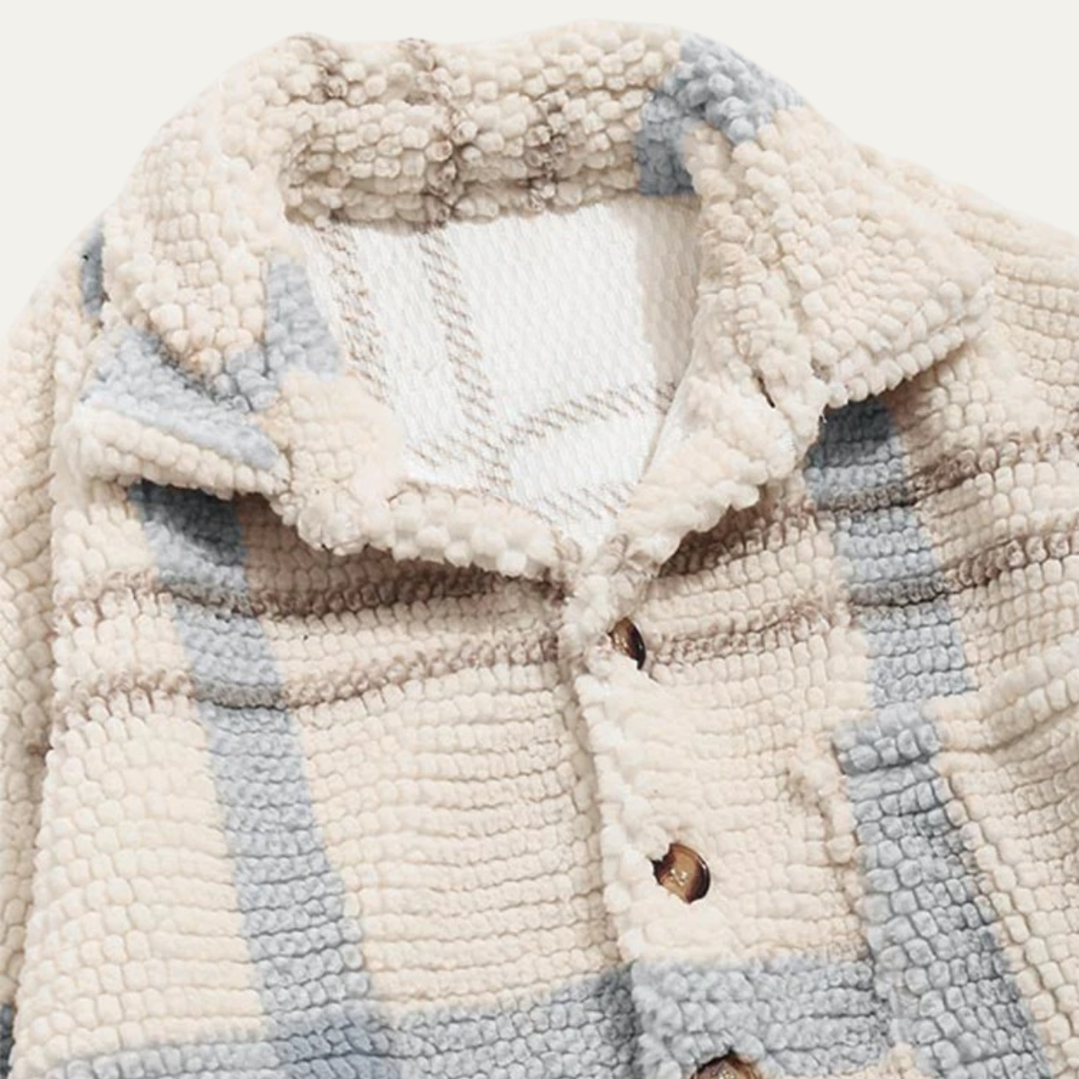 The Millstone Men’s Plaid Fleece Checked Hooded Coat