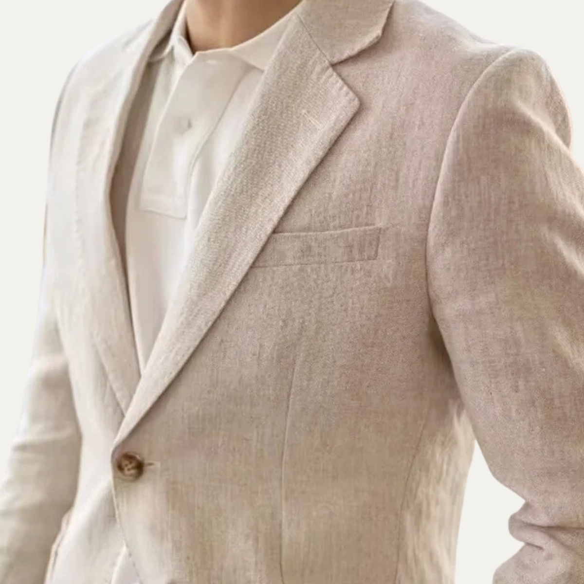 The Parkwood Men's Slim Fit Notch Lapel Single Breasted Summer Blazer