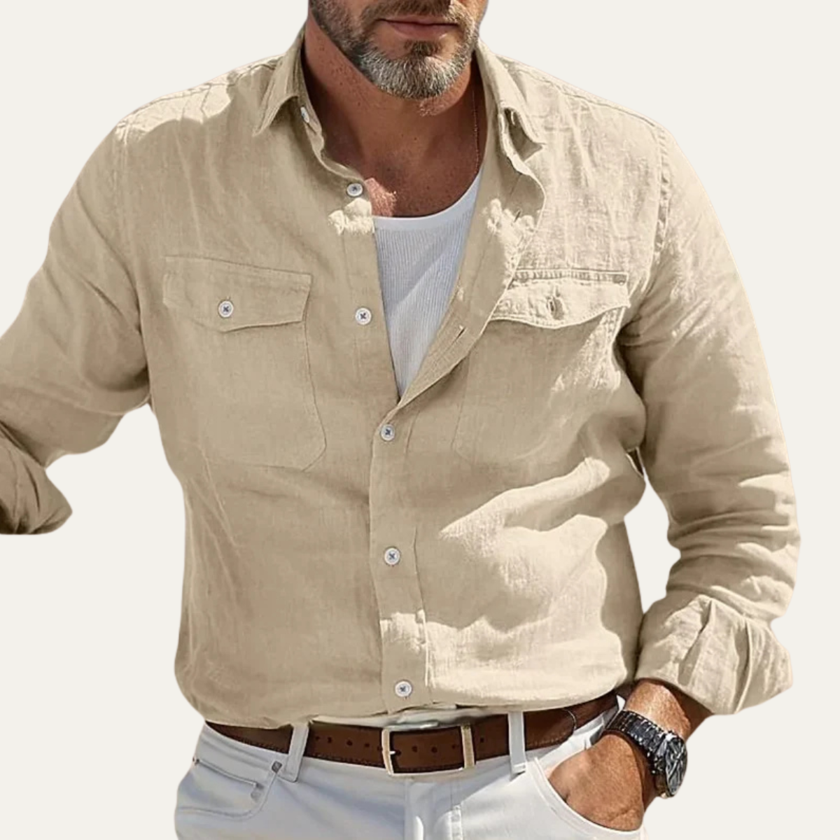 The Silverton Men’s Linen Elegant Summer Shirt