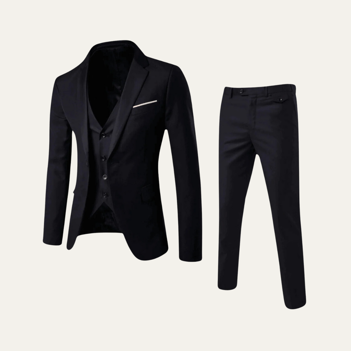 The Teramo Men’s 3 Piece Suit Set – Blazer, Waistcoat & Trousers