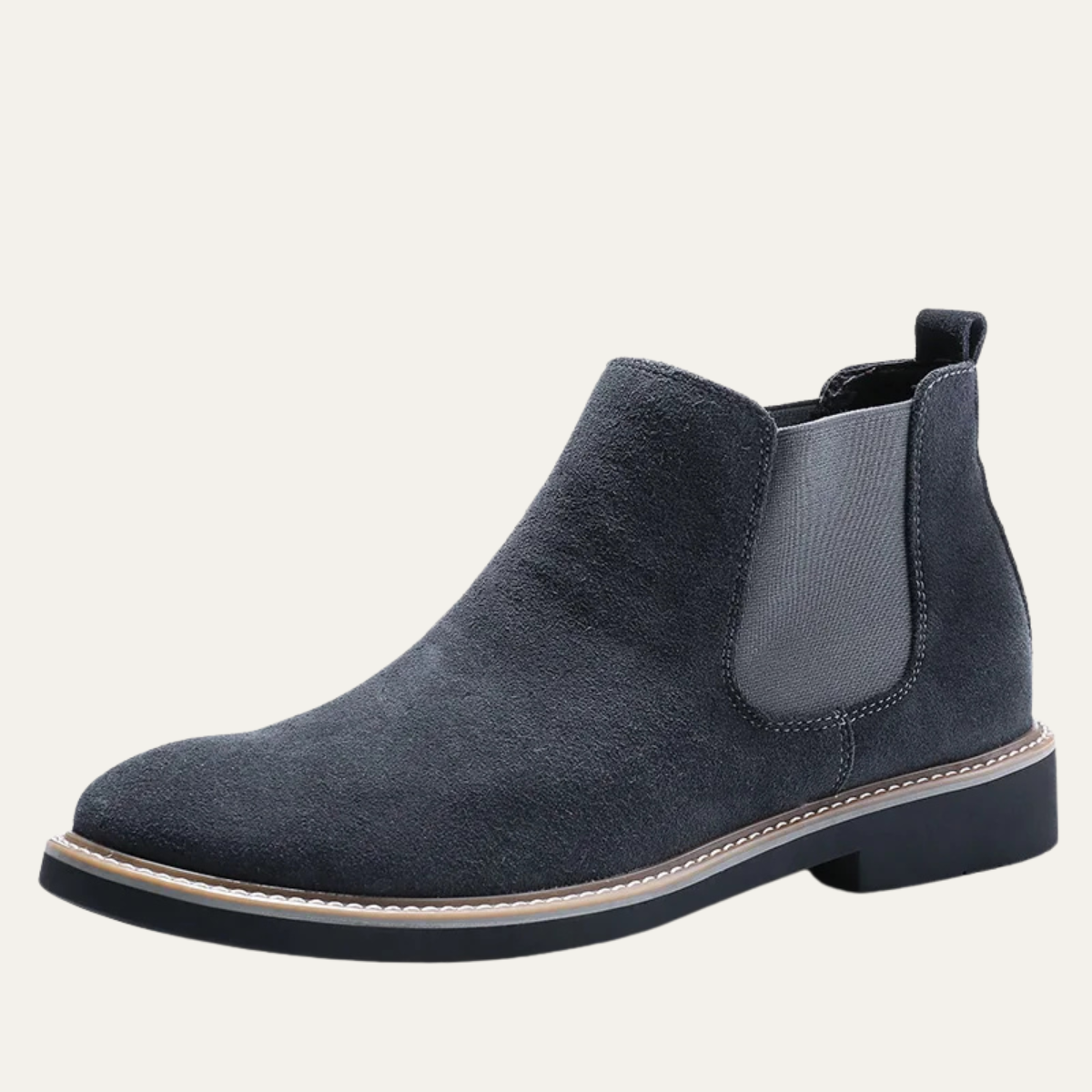 The Amarone Men’s Classic Slip On Suede Chelsea Biker Boots