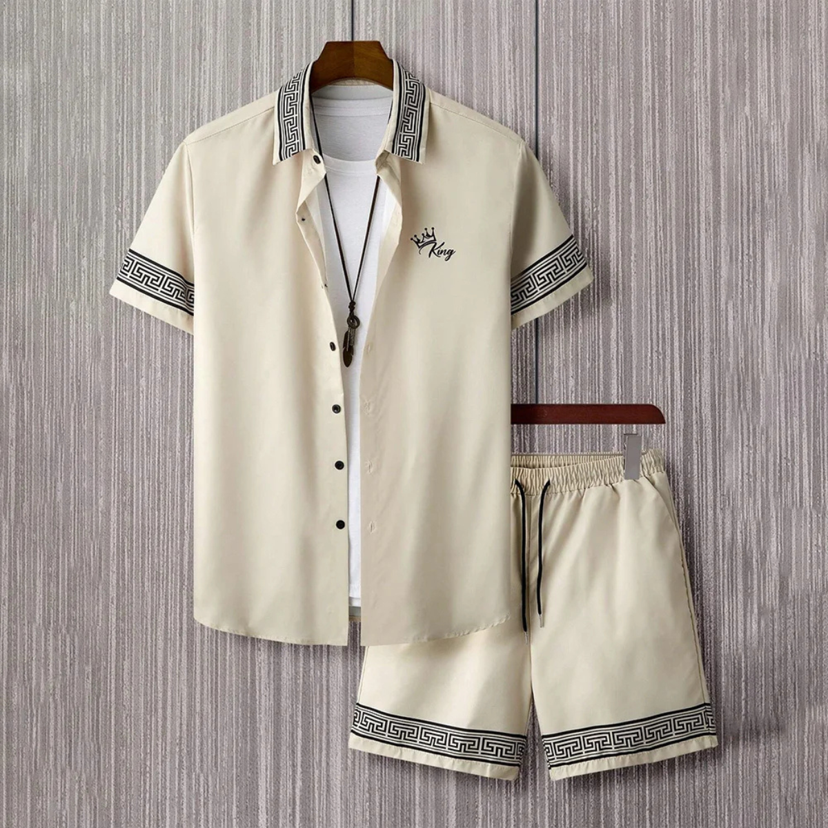The Stonehill Men’s Retro Print Set – Shirt & Short