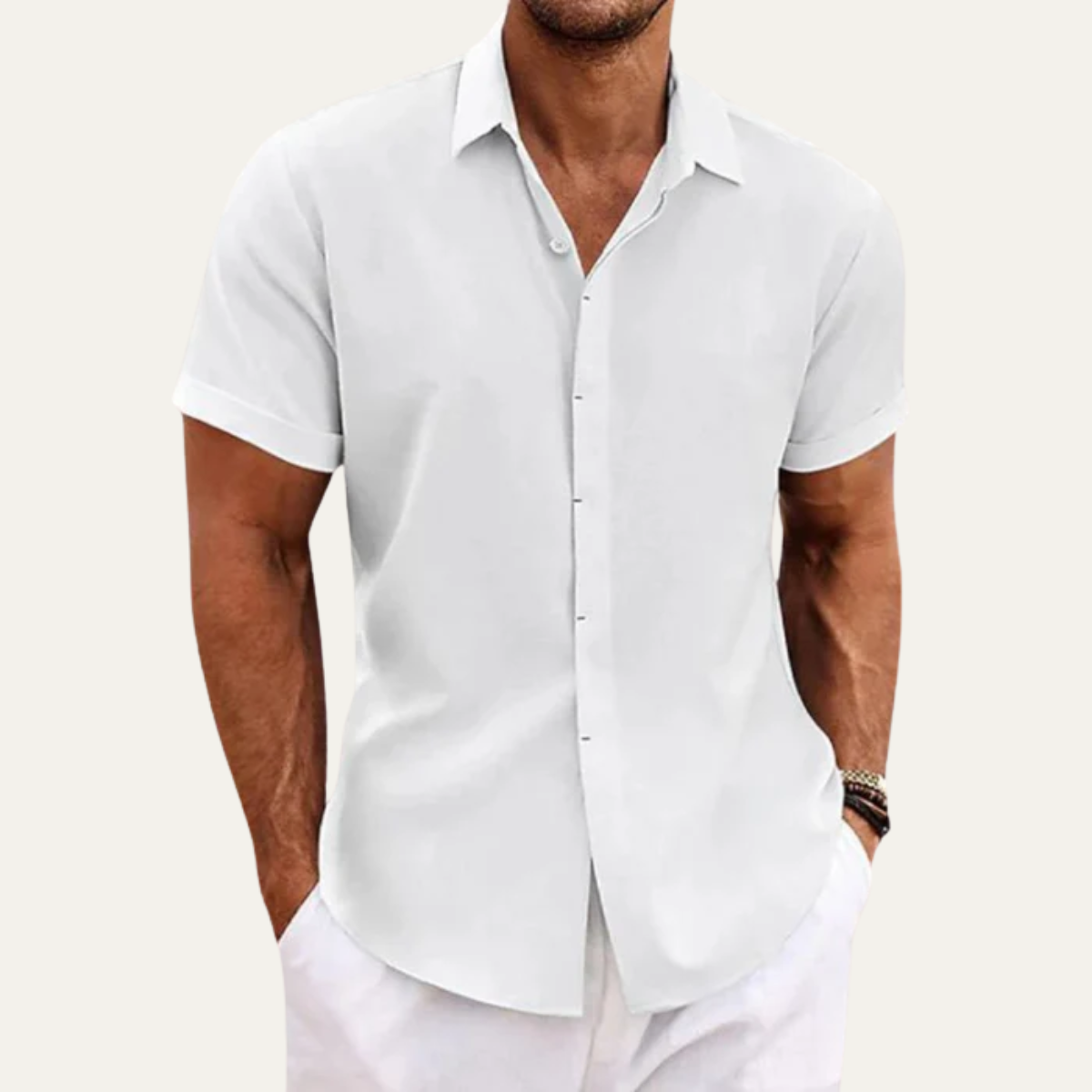 The Whitmore Men’s Casual Linen Button Up Summer Shirt